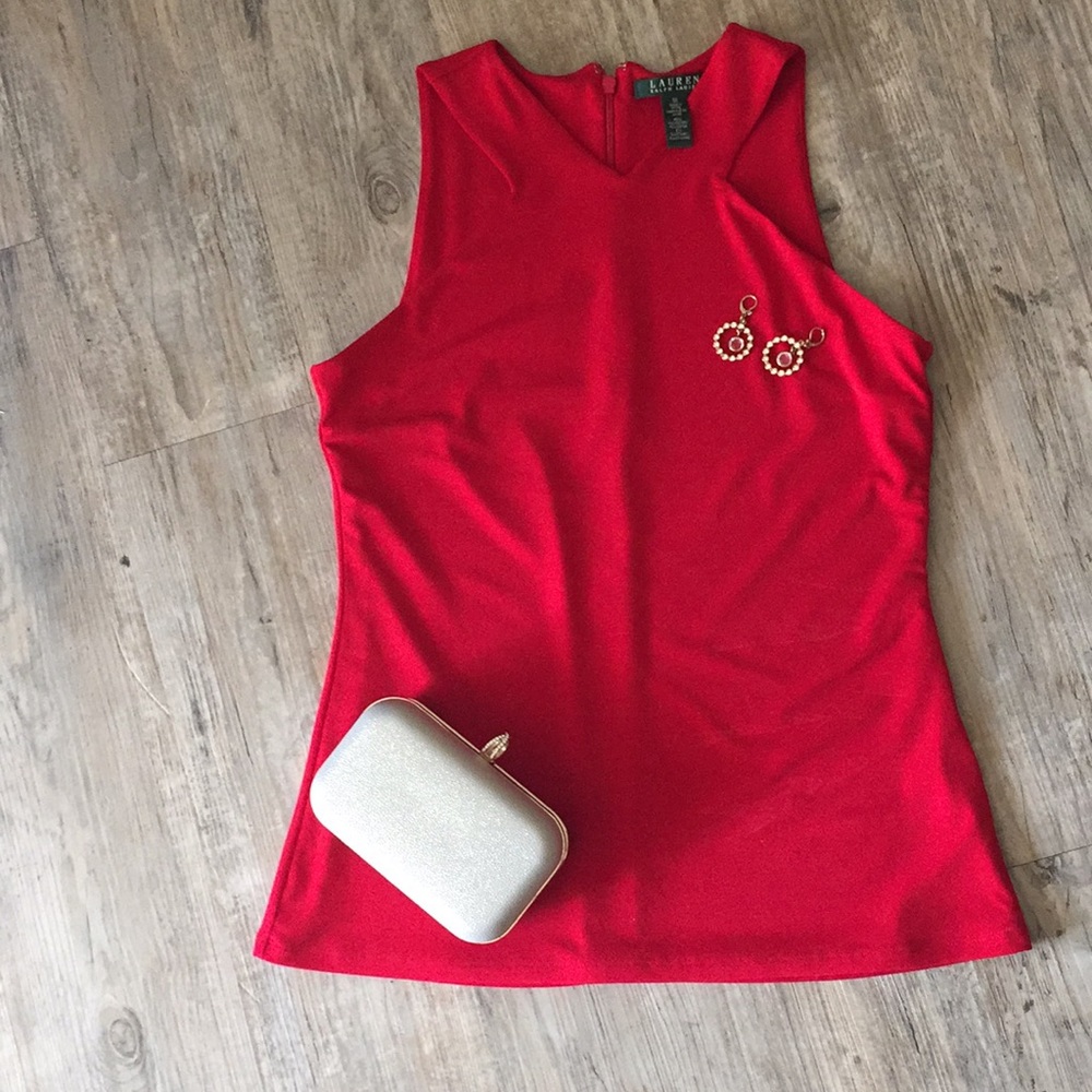 Beautiful Ralph Lauren red top.
